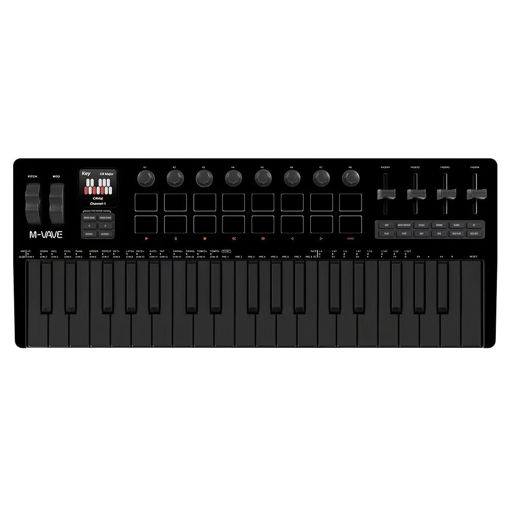 M-VAVE SMK37PRO Professional MIDI Keyboard, 37-Key Wireless Wireless Music Arrangement And Production Synthesizer