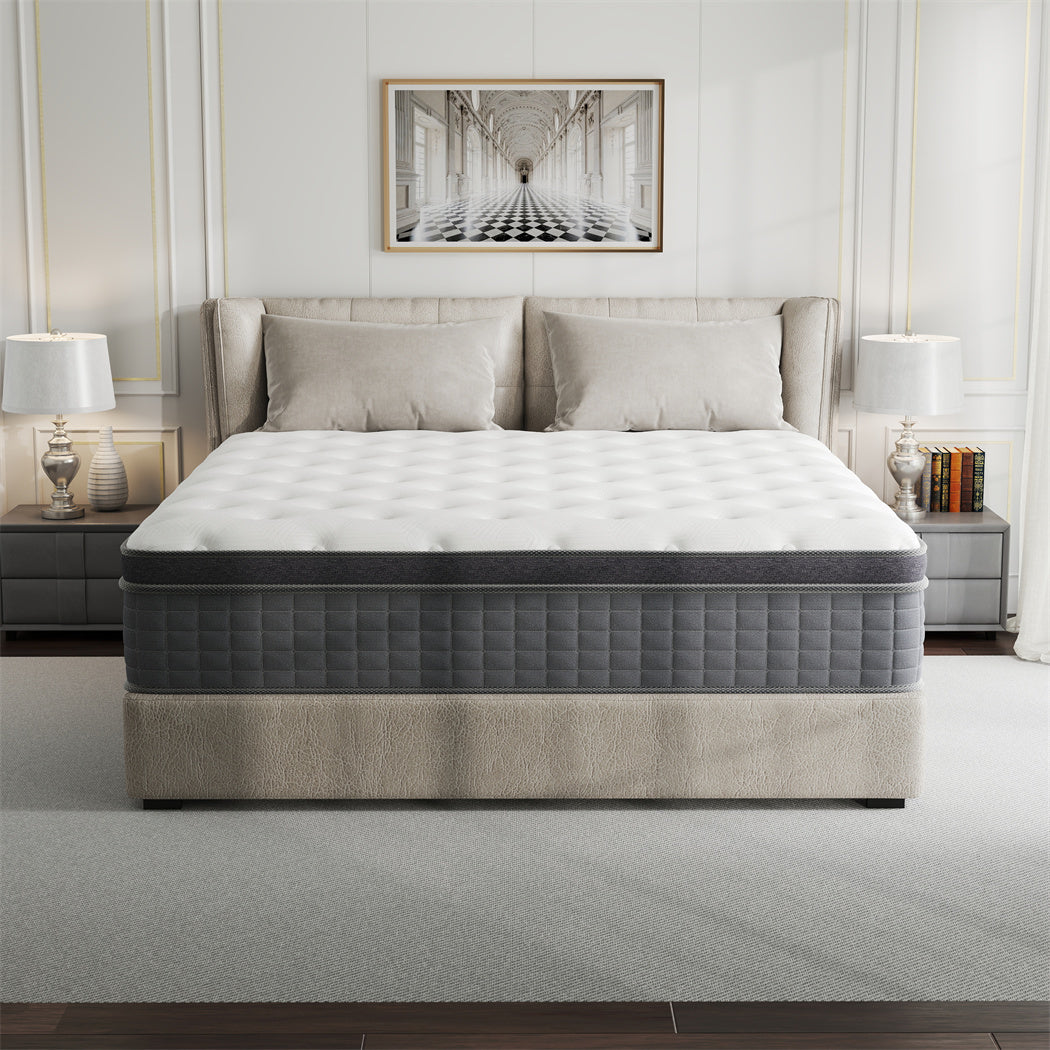 10" 12" 14" Twin Full Queen King Size Mattress In a box Memory Foam Hybrid Pocket Spring Medium Firm Luxury Bed