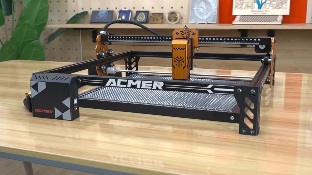 ACMER P1S Pro Laser Engraving Machine, 6W Laser with Z-Axis Lifting Module, WiFi Module, Engraving Accuracy of 0.01mm, 380mm X 370mm Work Area, Diode CNC Machine Tool Blue Light Laser Cutter, Ideal for DIY Craft Enthusiasts, Great Mother's Day Gift
