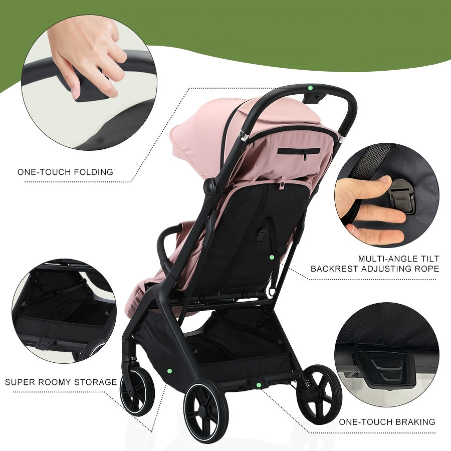 Baby Stroller, Lightweight And Foldable, Can Sit Or Lie Down, Available in All Seasons, a Must-Have for Spring Trips