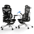 MOJAY Ergonomic Office Chair with Footrest, Big And Tall Desk Chair with Lumbar Support, High Back Home Desk Chair for Long Desk Work, Swivel Rolling Computer Seating with 6D Armrest for Home Office