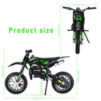 Mini Motorcycle Mini Dirt Bike, 49cc 2-stroke Gas Powered Motorcycle, with External Rotary Tires, Front Disc Brakes, Pocket Motorcycle, up to 20 Mph, Max Load 330 Lbs