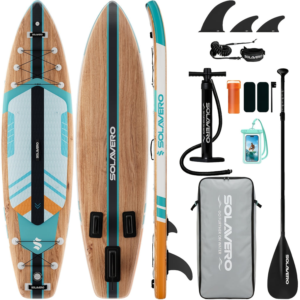 11'6'' Inflatable Paddle Board With Premium SUP Board Accessories, Paddle Board With Anti-Slip EVA Deck For Youth&Adults Of All Skill Levels, SUP Board With Seat For Yoga, Fishing, Surf