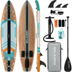 11'6'' Inflatable Paddle Board With Premium SUP Board Accessories, Paddle Board With Anti-Slip EVA Deck For Youth&Adults Of All Skill Levels, SUP Board With Seat For Yoga, Fishing, Surf