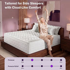 8''/10''/12''/14'' Inch Hybrid Queen Mattress in a Box - Gel Memory Foam And Pocket Springs for Back, Soft And Plush Fiberglass-Free Bed