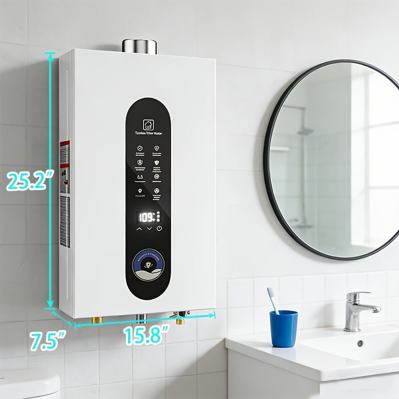 14/16/18 Liter Instant Water Heater, Flow Rate 3.7-4.76 GPM/95540-122837 BTU, Suitable for Indoor Installation.
