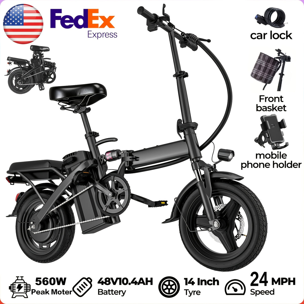 Urban Commuter Electric Scooter 560W Peak Motor 15-24.5MPH Max Speed 48V 10.4-15AH Battery 35Miles Range 330lbs Load Capacity Black City Commute Shopping Scooter For Urban Workers, Community Residents And Shoppers