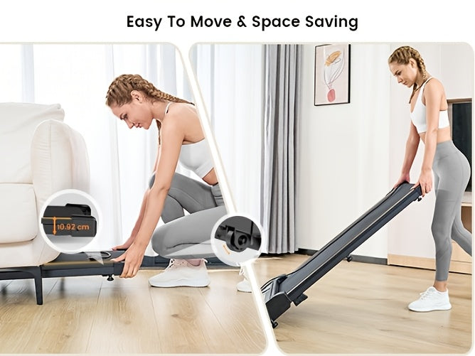 Portable 15% Incline Under Desk Walking Pad Treadmill, 2.5HP Lightweight Home Office Fitness Treadmill, 4-in-1 Walking Pad for Walking And Jogging Quiet, 265Lbs Capacity with Remote Control & LED Display, Walking Training, Weight Loss for Women