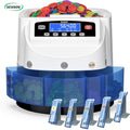 Coin Counter Machine Sorter, Change and Wrapper Roller Counting Organizer, Sorts up to 300 Coins Per Minute, Automatically Sorts and Batches, Office Supplies