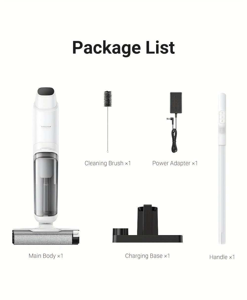 Wet Dry Vacuum Cleaner DREAME K10 Plus for Home Messes, 6.5KPa Suction and Flexible Cord or Battery Operation
