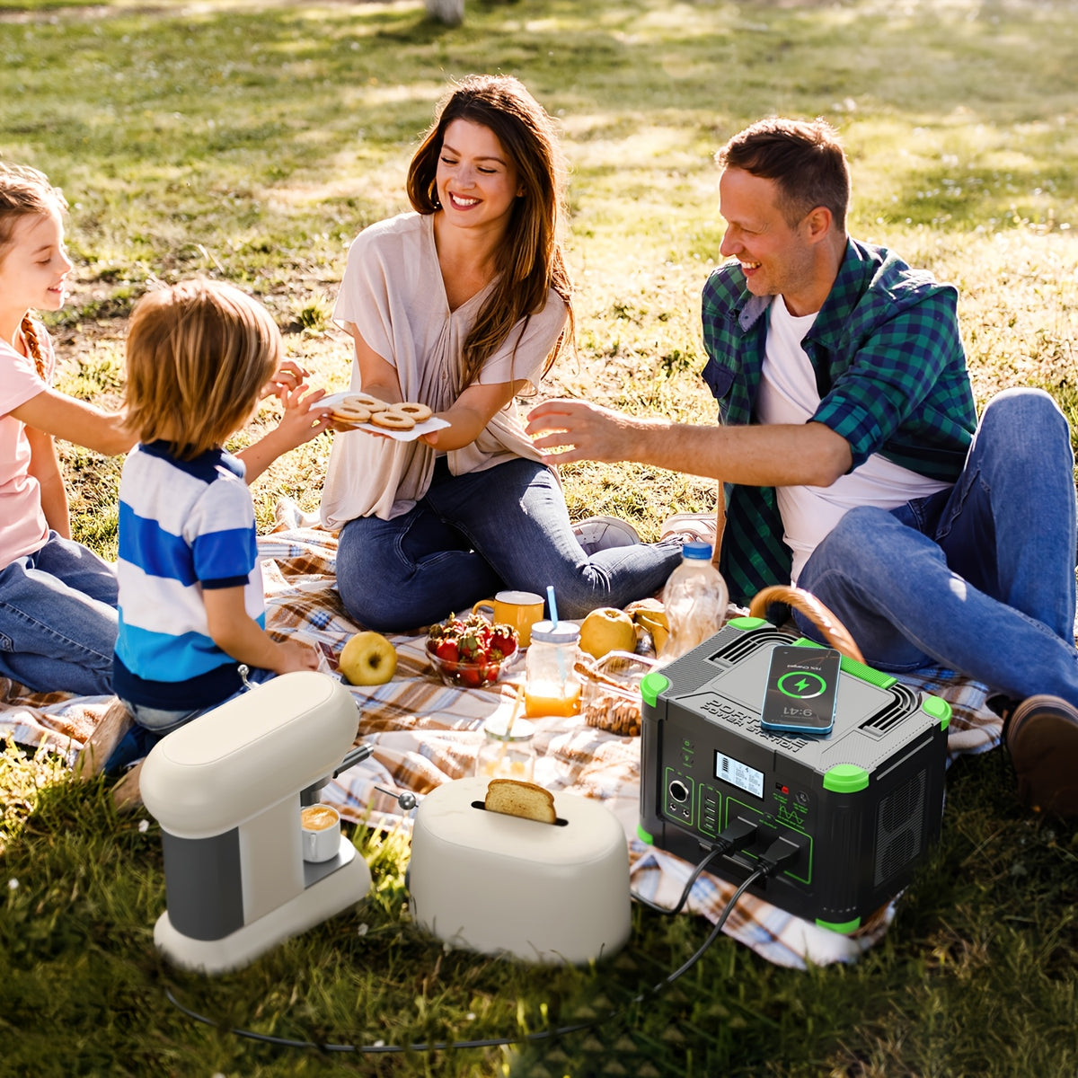 999Wh Solar Generator 1000W (Peak 2000W), Portable Power Station with Pure Sine Wave AC, Fast Charging, Reliable Backup for Iphone 18 Pro Max, RV Camping, Emergency, Home Backup