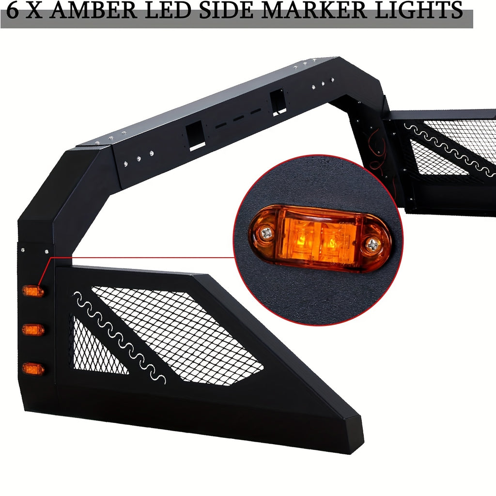 Truck Roll Bar Chase Rack Adjustable, Universal Fit for Pickup Trucks Extendable Chase Rack Sports Bar