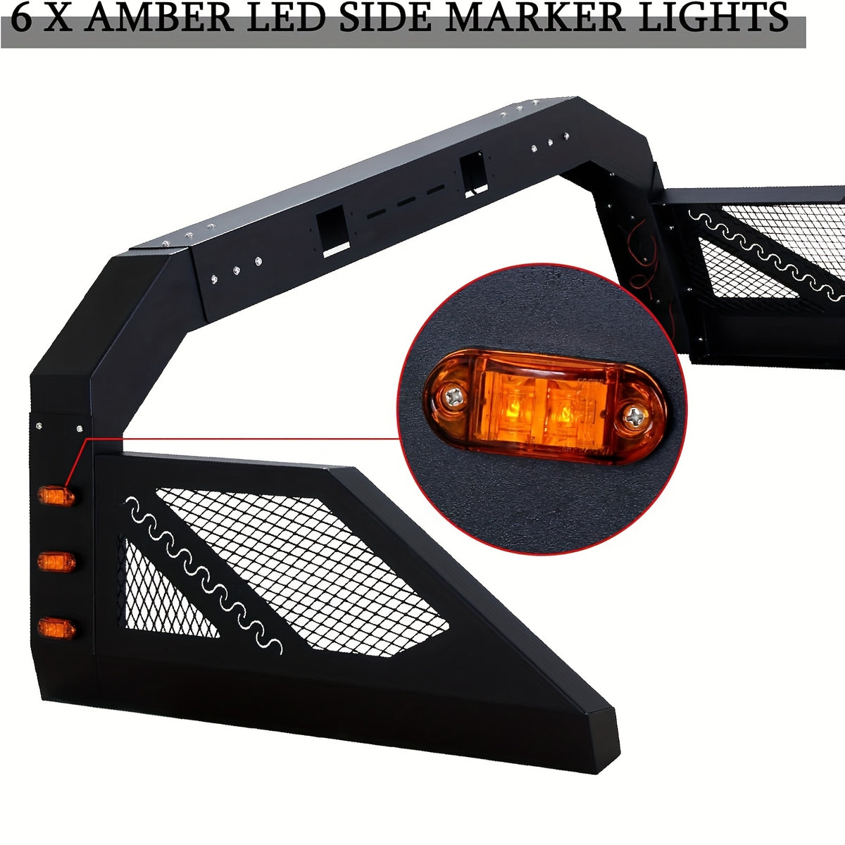 Truck Roll Bar Chase Rack Adjustable, Universal Fit for Pickup Trucks Extendable Chase Rack Sports Bar