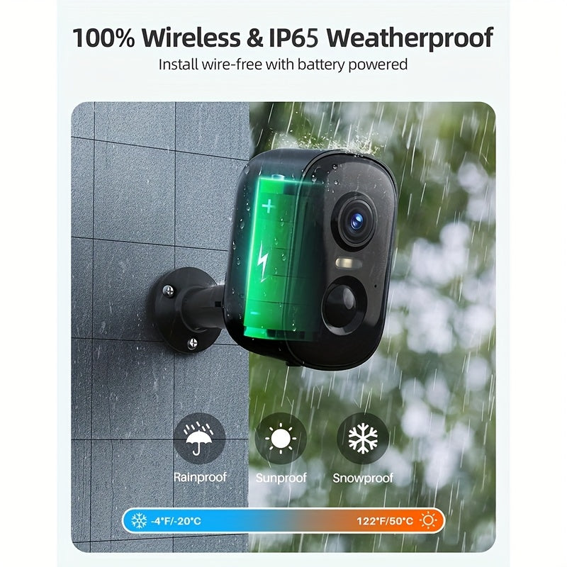 WESECUU Solar Camera Security Cameras Wireless Outdoor Indoor for Home Security Camera, Smart Phone App Surveillance Camera System Outside, Pet Camera Cat Dog with Audio And Video, Nanny Cam for Bedroom