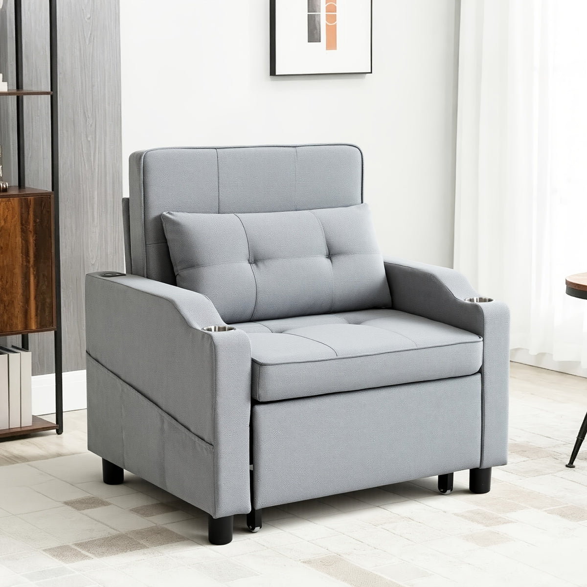 3-in-1 Folding Sofa Bed - Convertible Sleeper Chair to Bed, Space-Saving Modern Furniture for Small Apartments, Dorms, Offices