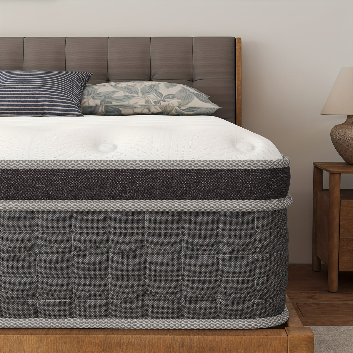 10/12/14in Twin, Full, Queen, King, Mattress Memony Foam And Spring, Hybrid Mattress, Medium Firmness, Lumbar Support, for Home RoomsHotels, Boxed