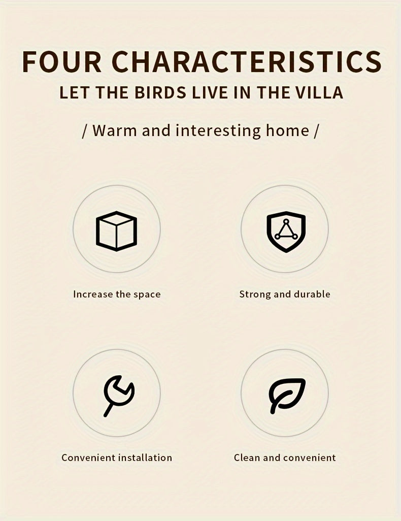Luxury Villa Birdcage, Extra Large Parrot Cage with Wheels And Roof, Easy Assembly Bird Aviary for Macaw, Roosteratiel, Parakeet, Lovebird, Finch, with Horizontal Wire. Flight Cage Ideal for Breeders