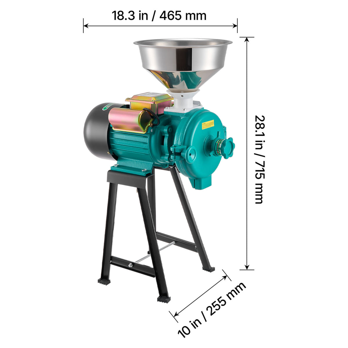 Electric Grain Mill Grinder, 1500W Commercial Spice Pulverizer for Dry Grains, Coffee, Cereals and Pepper