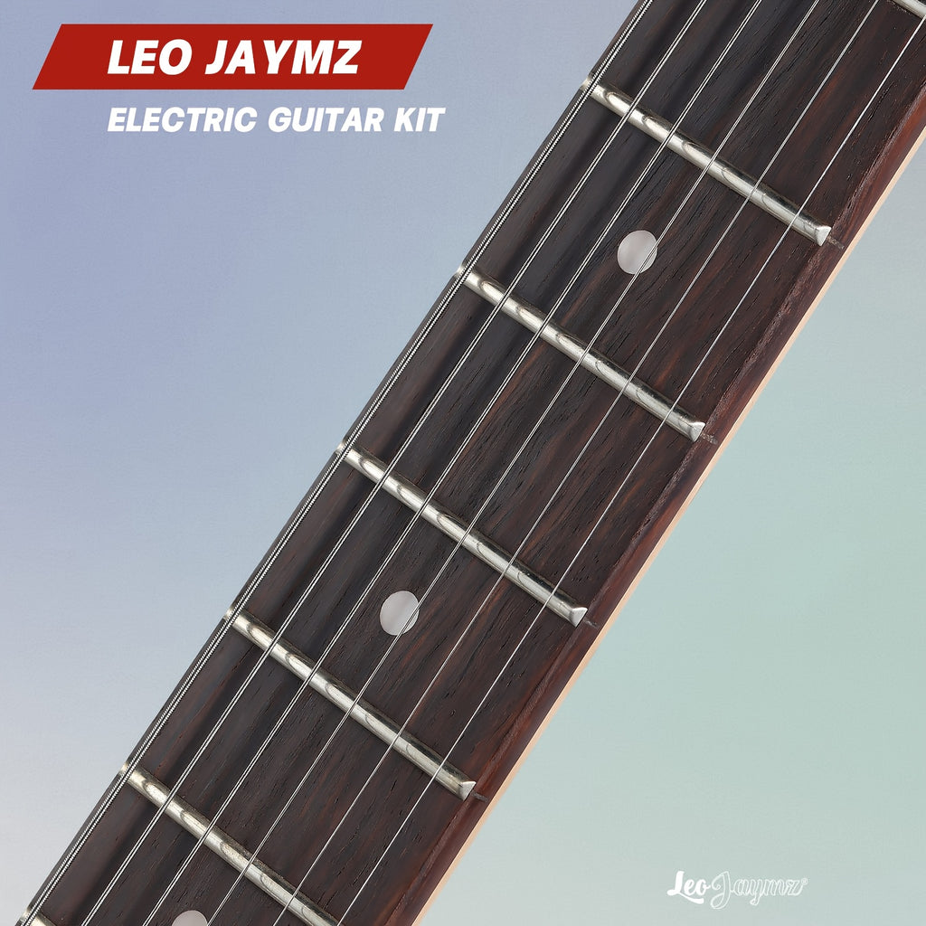 Leo Jaymz 39 Inch Full Size Electric Guitar Kit Electric Guitar Beginner Kits - 20W Amplifier, Digital Tuner, Carring Bag, Shoulder Strap, Connecting Cable