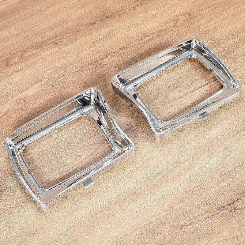 Grille & Headlight Bezel for 1978-1979 Ford Bronco, F100, F150, F250, F350 Replacement for FO1200111, D8TZ8150C, FO2513115, FO2512114, Chrome ABS Plastic
