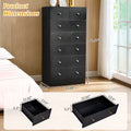 Bonnlo Dresser Featuring Seven Drawers, Wooden Chest of Drawers, Contemporary Storage Organizer Nightstand for The Bedroom