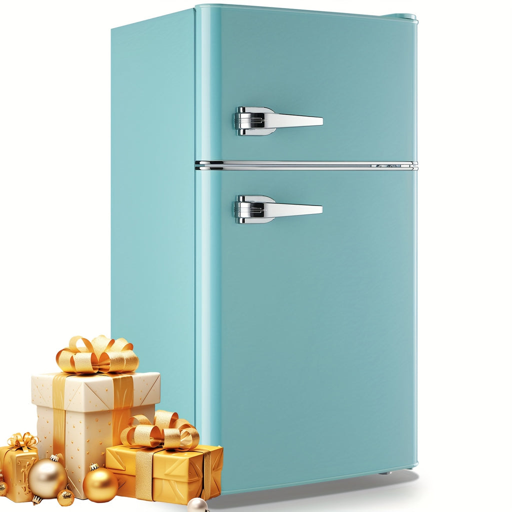 WANAI 3.6 Cu.Ft Mini Fridge with Freezer, 7 Adjustable Thermostat, Low Noise Small Refrigerator, Single Door Compact Refrigerator for Dorm, Office, Bedroom