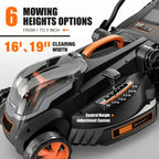 40V 16" Cordless Lawn Mower W/ 4.0Ah Battery, Brushless Motor, 6 Position Height Adjustment Electric Lawn Mower, Single-Lever Height Adjustment, 2-in-1 Mulch & Bag, Foldable Handle for Easy Storage