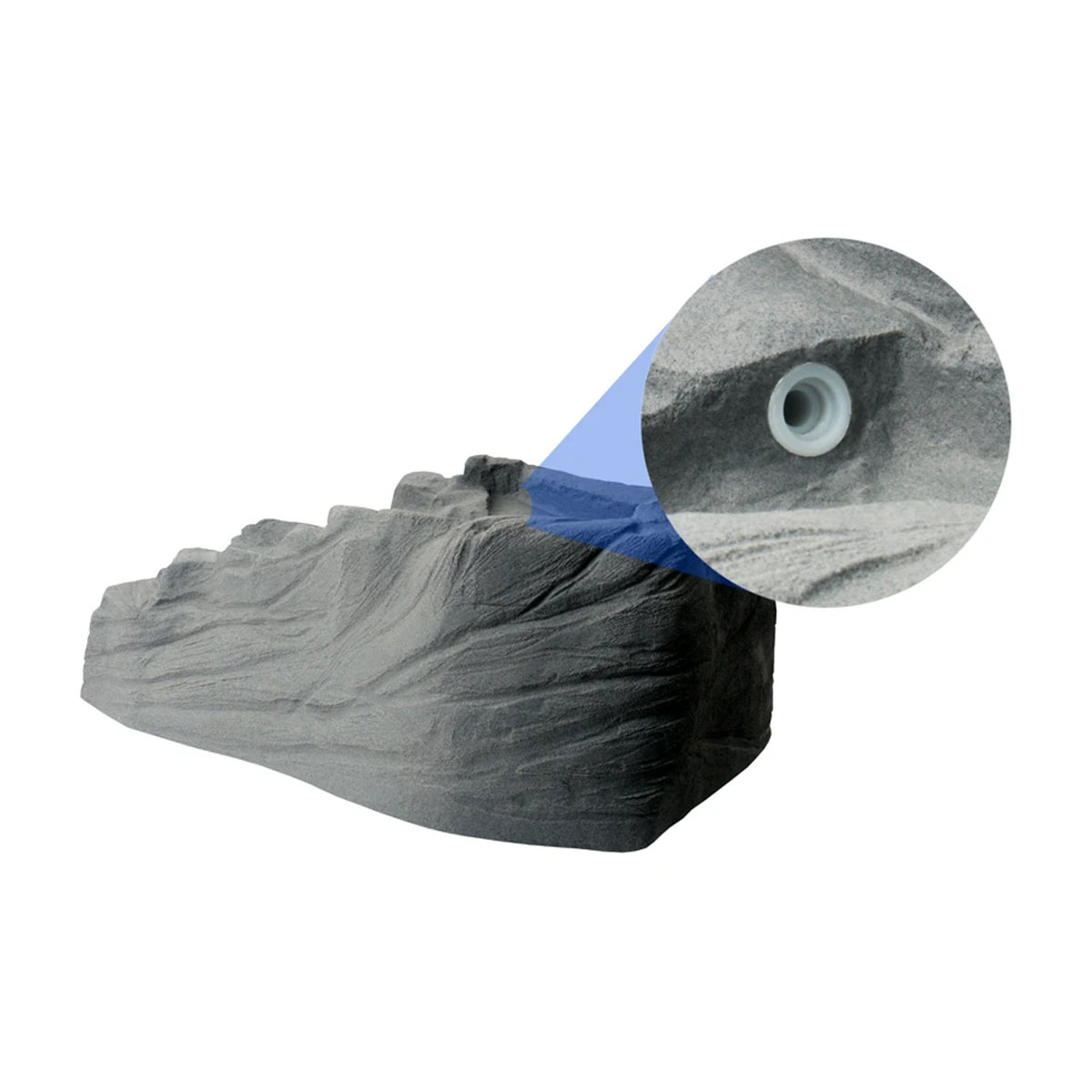Algreen Products Tranquility Lightweight Polyethylene Outdoor Water Fountain Rock Waterfall for Garden, Pond, and Backyard, Gray