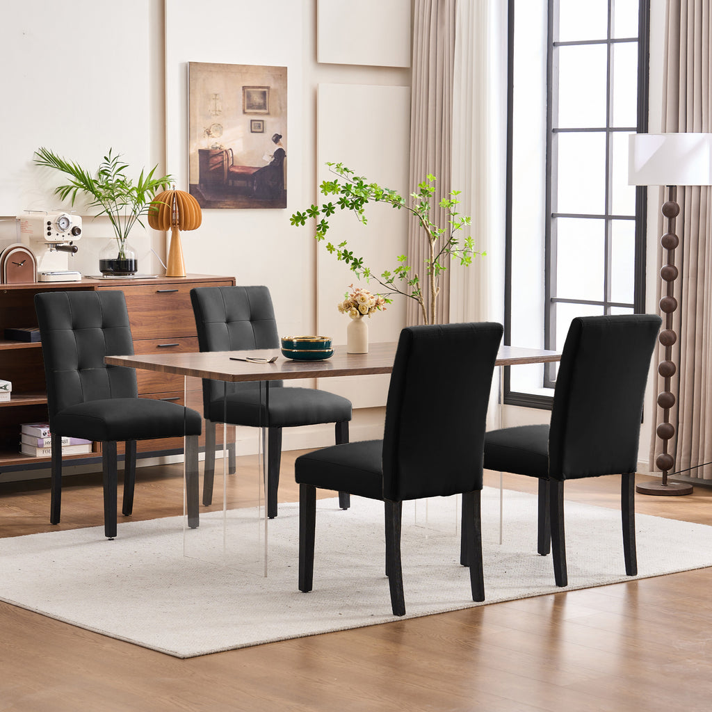 Set of 2/4 Faux PU Leather Upholstered Dining Chairs for Home Kitchen Living Room- Dining Room Chairs Dining Side Chairs