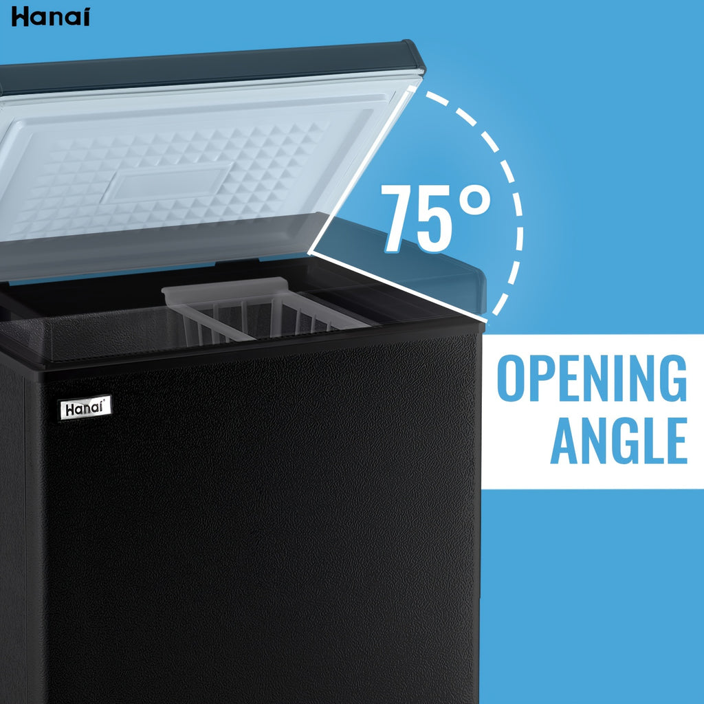 [Small Deep Freezer] WANAI Small Deep Freezer, 2.5/3.5/5.0 Cubic Feet Chest Freezer With Adjustable Temperature, Top Open Door, Removable Storage Basket For Home, Kitchen, Office, Home And Apartment, Black