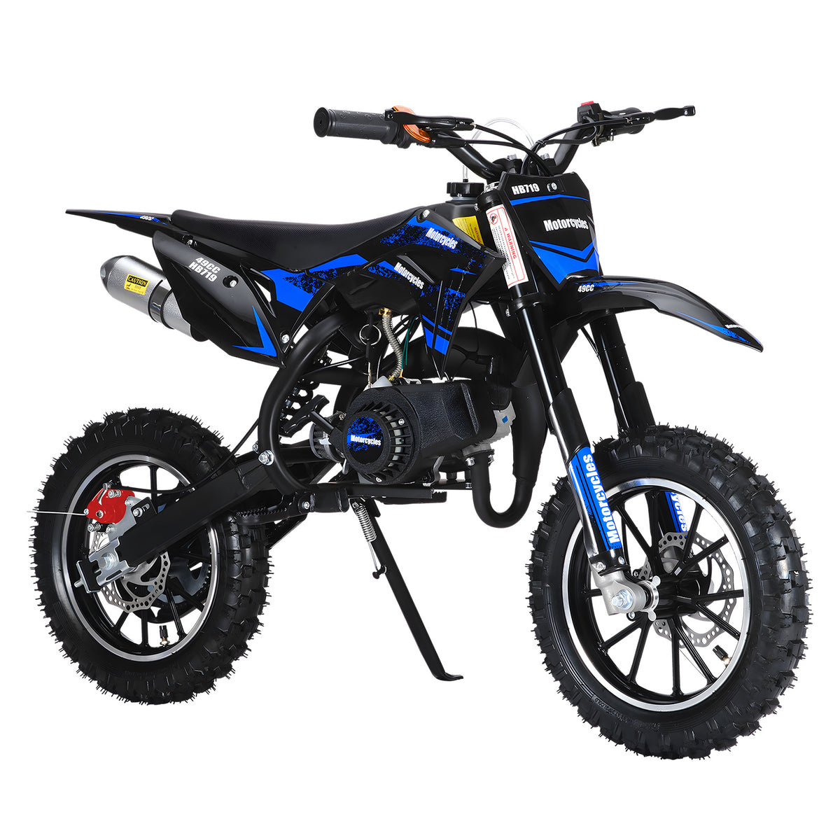 Mini Motorcycle Mini Dirt Bike, 49cc 2-stroke Gas Powered Motorcycle, with External Rotary Tires, Front Disc Brakes, Pocket Motorcycle, up to 20 Mph, Max Load 330 Lbs