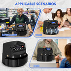 Coin Counter Machine Sorter, Change and Wrapper Roller Counting Organizer, Sorts up to 300 Coins Per Minute, Automatically Sorts and Batches, Office Supplies
