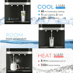 GUNJI 110V Bottom-Mounted Water Cooler Dispenser for 5-Gallon Bottles, with Hot, Cold, and Room Temperature Indicator Lights, Designed Specifically for Homes, Apartments, and Offices