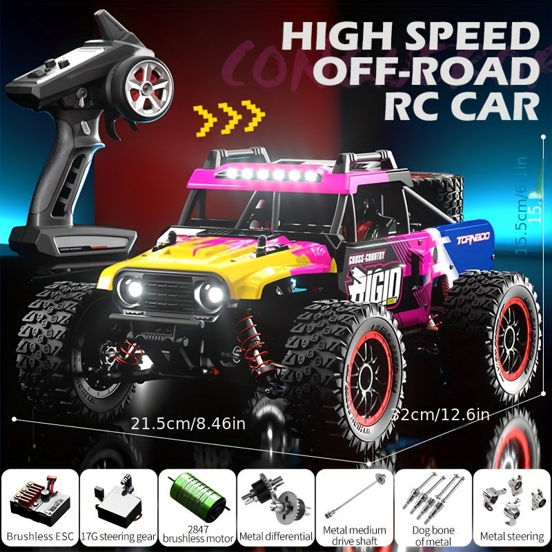 75KM/H Remote Control Racing Car, 4WD Remote Control Car Professional Racing Brushless Electric High Speed Off-Road Drift Remote Control Toy