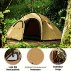 Campravox Hot Tent for Camping with Chimney, a Portable Backpacking Tent Featuring an Inner Tent And Stove Jack, Suitable for 1-2 People for Outdoor Hiking And Hunting