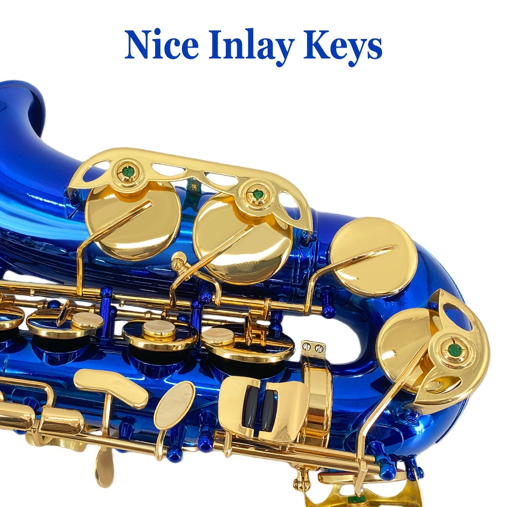WUQIMUSC Alto And Soprano Saxophone | E-Flat Alto/B-Flat Soprano Available | Multiple Colors And Golden Lacquer End | Handcrafted | Full Kit with Case And Mouthpiece | Ideal Easter Gift for Friends, Him And Her Wind Instruments