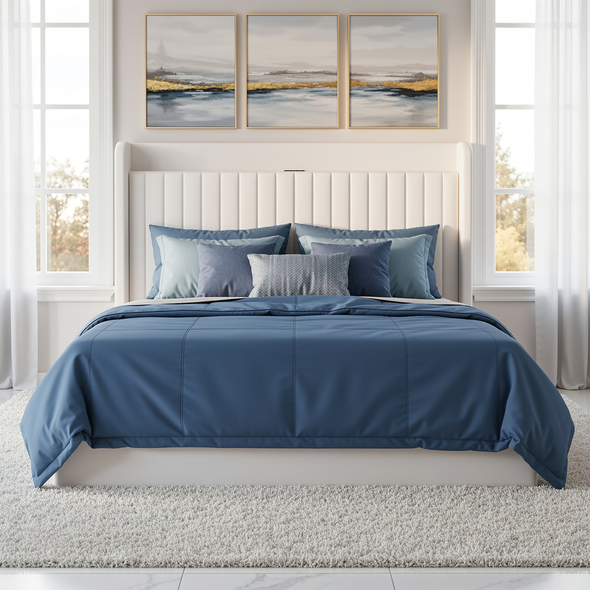 WEEWAY Lift Up Storage Bed Frame, Velvet Vertical Channel Headboard, Charging Station, Hydraulic Support, Noise-Free Wooden Slats, No Box Spring Needed, Bedroom Furniture, Masterroom, Guestroom, White, Black, Cream, Grey, Free Shipping