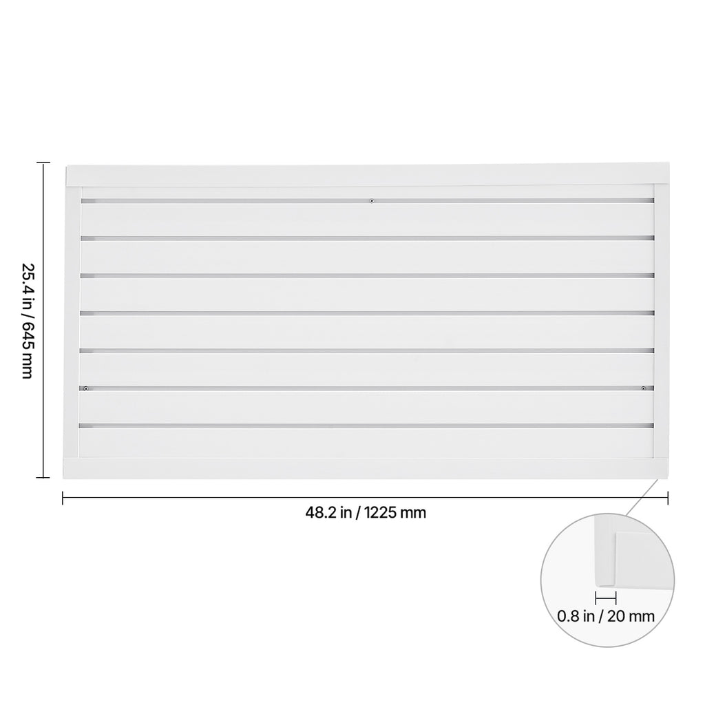 VEVOR 2 x 4 ft / 4 x 4 ft / 8 x 4 ft Slat Wall Paneling PVC White Garage Slatwall with Modular Design White/Grey/Black