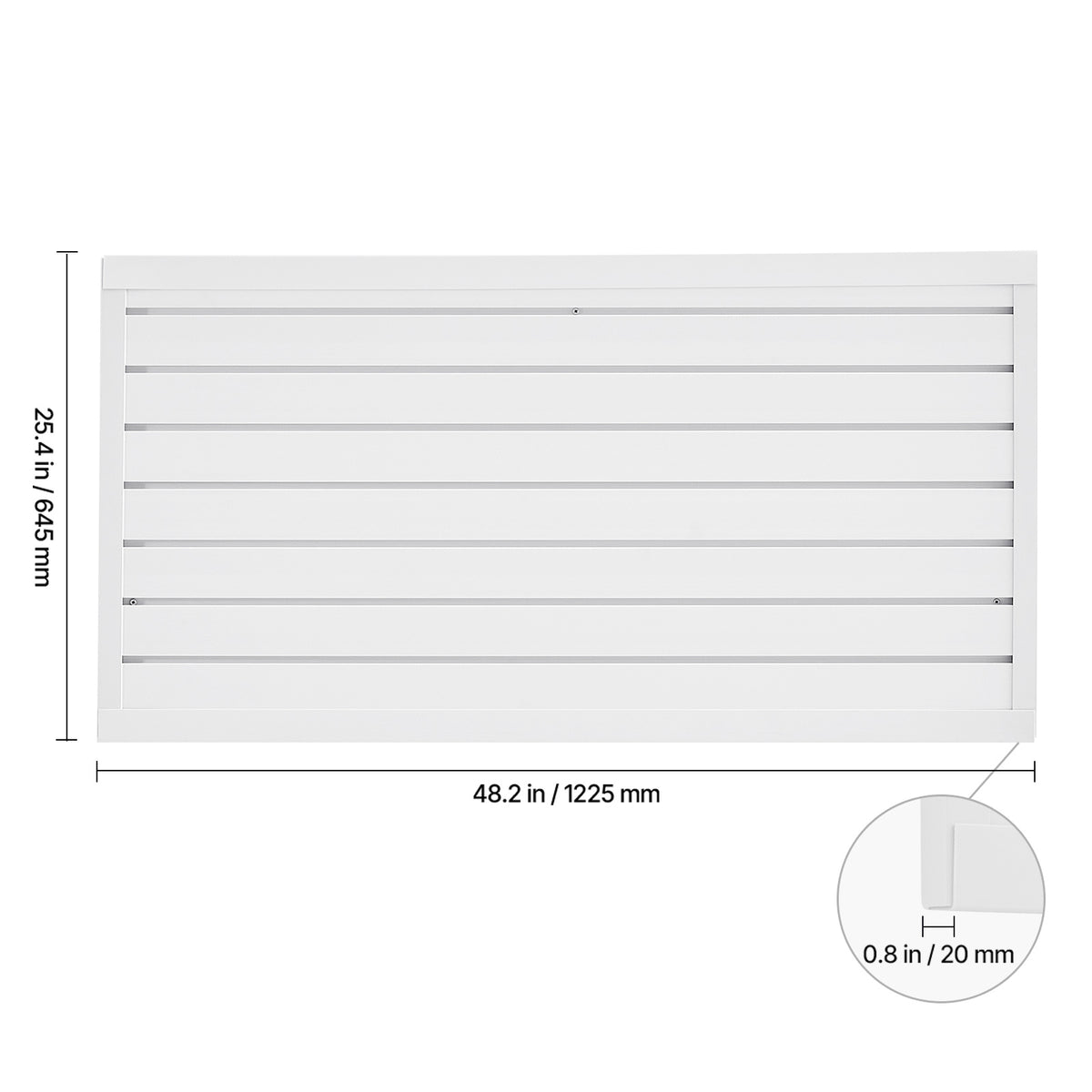 VEVOR 2 x 4 ft / 4 x 4 ft / 8 x 4 ft Slat Wall Paneling PVC White Garage Slatwall with Modular Design White/Grey/Black