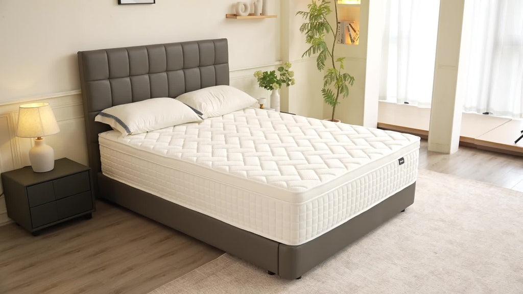 10''/12''/14'' Inch Queen Hybrid Mattress in a Box with Gel Memory Foam And Pocket Springs, King Size Mattress Upgraded Support, Medium Firm Feel