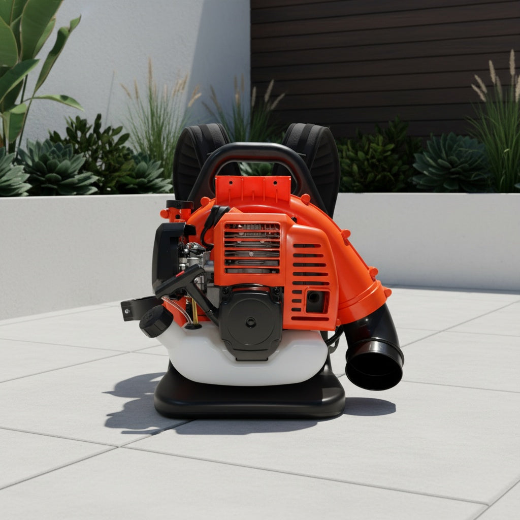 70.92 "x 17.73" X 17.73" Air-cooled Two-stroke Gas Engine, Backpack Style Blade Blower, High-power Two-stroke Strong Wind ABS Garden Backpack Style Snow Blower (orange)