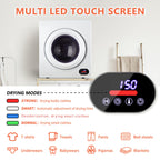 120V Portable Clothes Dryer 850W Compact Laundry Dryers 1.5/1.6/1.8/2.85 Cu.Ft Front Load Stainless Steel Electric Dryers Machine with Stainless Steel Tub for Apartment, Rvs, Dorms, White, Easy to Control