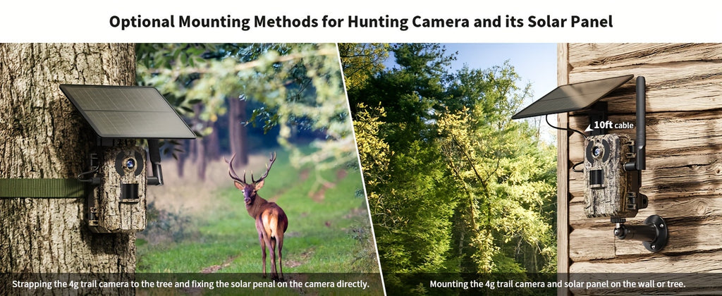 [4K Live Streaming] 4G LTE Cellular Trail Cameras With 4K Live Streaming, 3rd Generation Cellular Trail Camera With Live Streaming, Solar Powered Game Camera, Includes SIM Card, Remote App Access, Video Playback, Motion Activation And 0.2 Second Trigger T