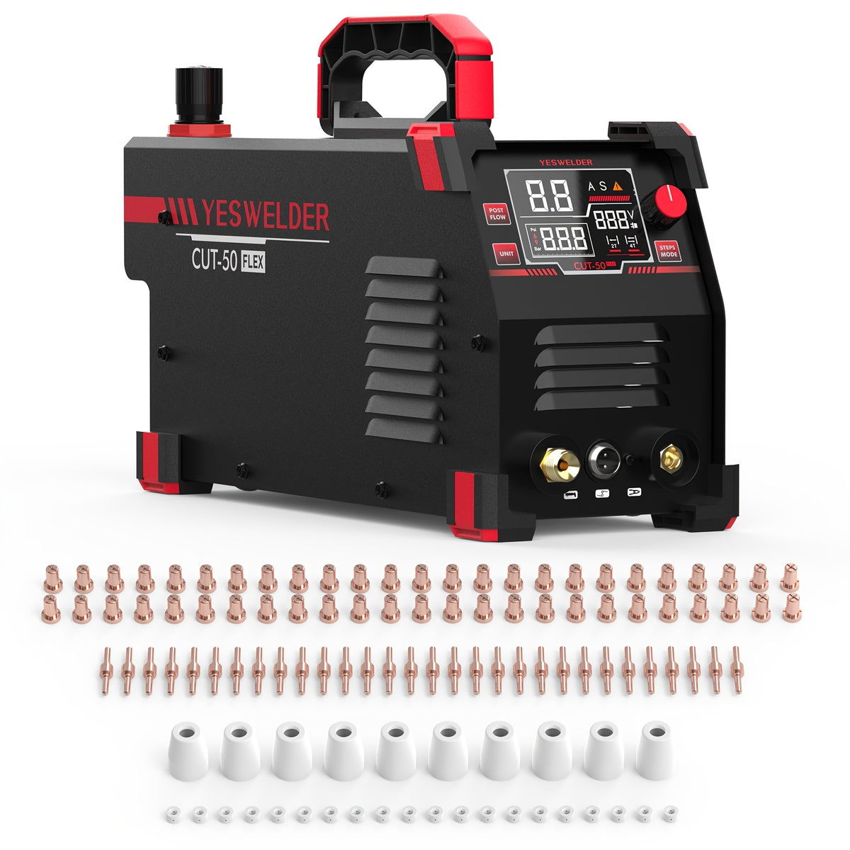 Plasma Cutter, 50Amp Contact Start, 110/220V Dual Voltage, Digital Display, IGBT Inverter Cutting Machine