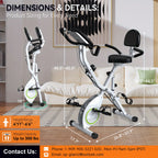 Foldable Exercise Bike Stationary Bikes for Home, 5in 1 Indoor Workout Bike, Cycling Bike with 16-Level Quiet Magnetic Resistance, 6.6 LBS Flywheel and 300LBS Capacity, 2025 Designed 817 X-bike