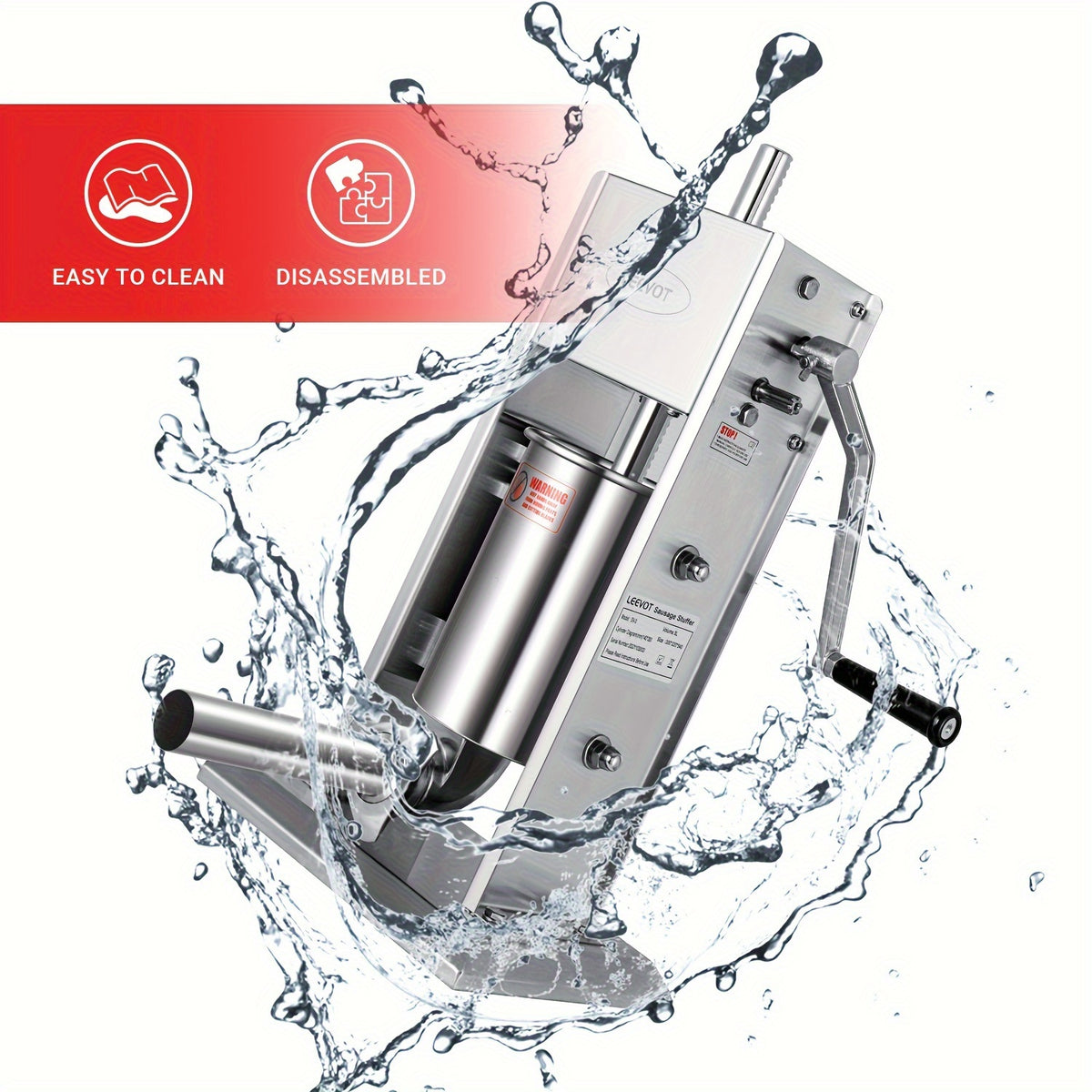 2 In 1 Sausage Stuffer, Vertical Sausage Maker And Spanish Churro Maker Machines With 2 Speed, 7LB/101.44oz