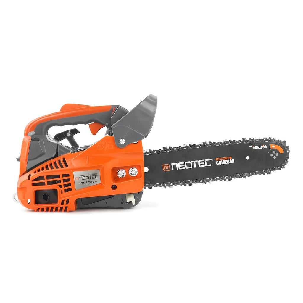 NEO-TEC 12'' Top Handle Gas Chainsaw, 2-Stroke 25.4cc Portable Chain Saws for Trees Gas Powered Wood Cutting