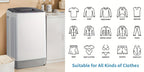 Full Automatic Portable Washer with Spin Dry Cycle, 15.6/17.6/17.8/25/30 Lbs Top Load Washing Machine And Dryer Combo with Drain Pump | 10 Programs, 8 Water Levels | for Apartment, RV, Dorm
