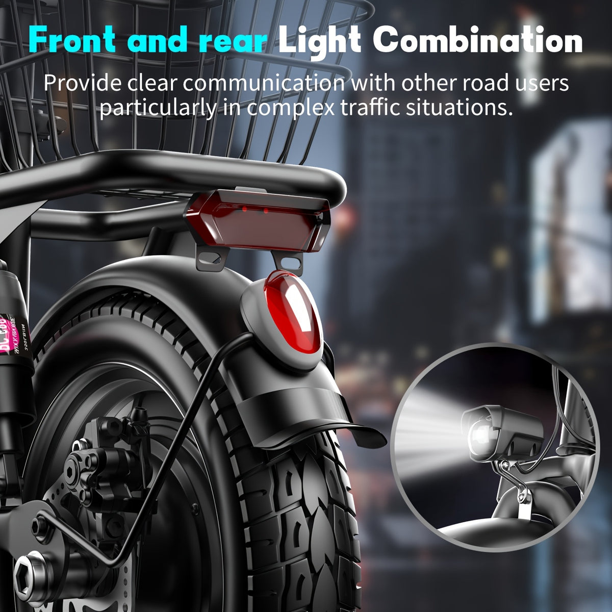 749W Electric Scooter with Seat, 48V 15AH Large-Capacity Battery, 35-mile Long Range & 19.9 MPH Speed, 14" Pneumatic Tire, Height-Adjustable Seat & Handlebar, Dual-Suspension Commuting Scooter with Basket