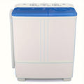 21Lbs Portable Washing Machine, Semi-automatic Compact Twin Tub Laundry Washer with Built-in Drain Pump, Time Control, 13Lbs Washer And 8Lbs Spin Dryer Combo for Apartments, Dorms, RVs